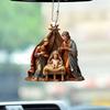 Set Of 2 Nativity Scene Pendant Acrylic Hanging Ornamentation 0.4cm Thickness For Living Room Bedroom Decoration