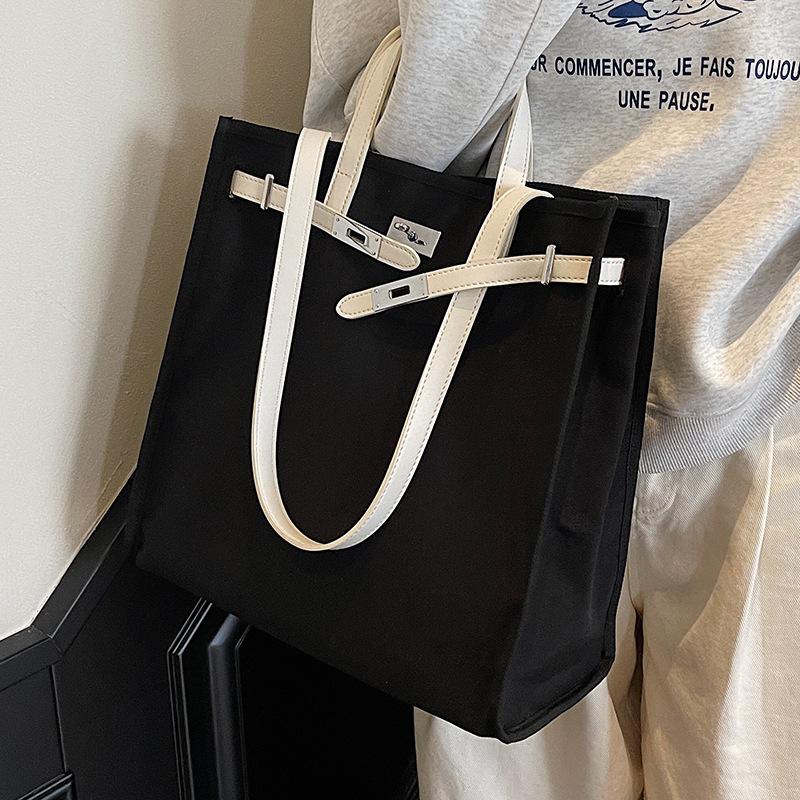 Bags for Women's Spring and Summer Commuting Splicing Tote Bag New Style Women's Bag Underarms Shoulder Bag