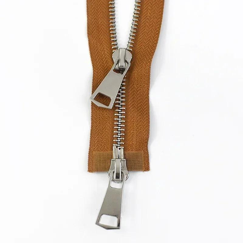 1-5 шт. 5# Металлические молнии 70/90/120 см Двусторонние разъемные молнии для пуховика Автоматическая блокировка Застежка-молния Швейный аксессуар для одежды