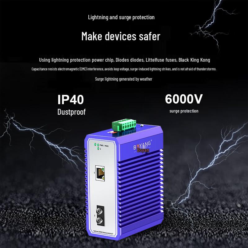 Boyang Industrial 100Mbps Fiber Optic Ethernet Converters