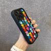 Красочный чехол-масляная живопись с сердцем для iPhone 16 E 15 14 13 12 Mini 11 Pro Max XS X 8 7 Plus SE Жидкий мягкий силиконовый задний чехол