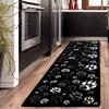 Animal Footprint Sharp Paw Print Carpet Doormat Kitchen Rug Runner Rug Black Living Room Carpet Bedroom Carpet Home Decor