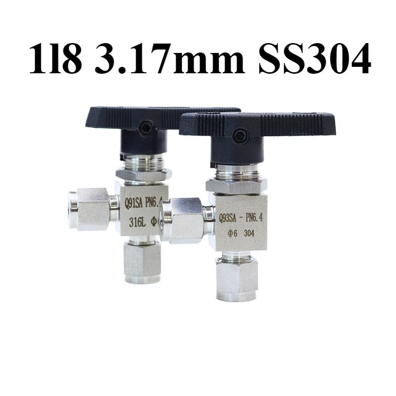 3 4 6 8 10 12 14 16 мм 1/8" 1/4" 1/2" Наружный диаметр трубки Компрессионный фитинг 304 316 Нержавеющая сталь Угольник Шаровой кран Вода Газ Топливо