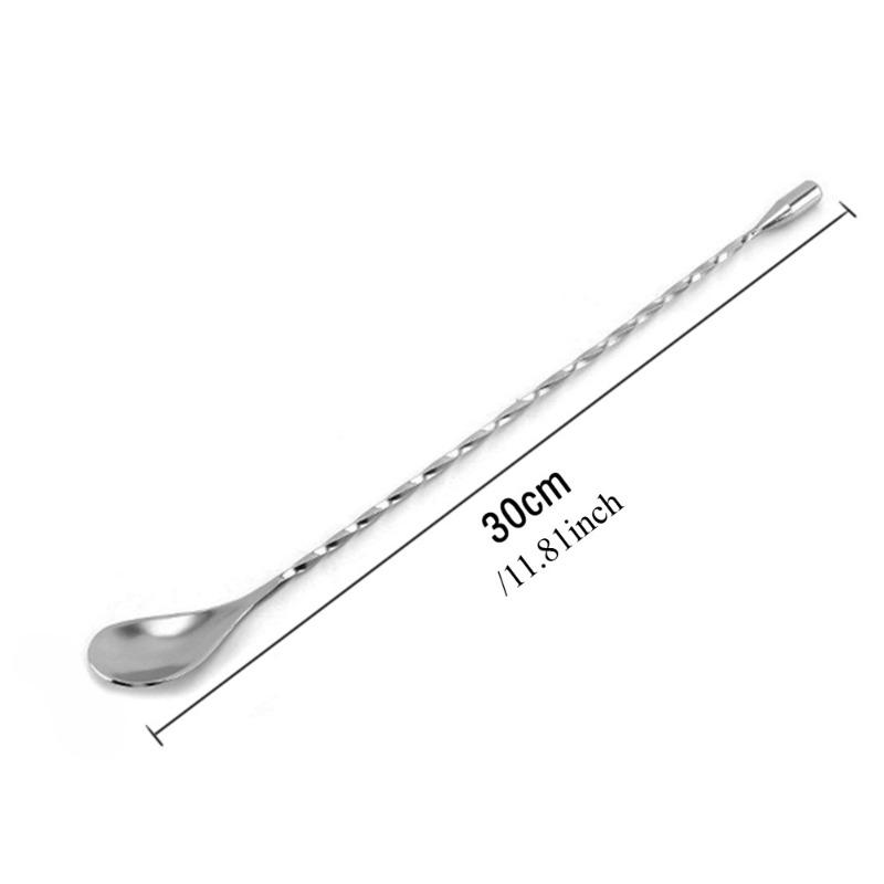 Длинная ручка для перемешивания коктейлей Барменская палочка для смешивания Ложка из нержавеющей стали Набор для бармена Аксессуары для виски Шейкер для барной кухни