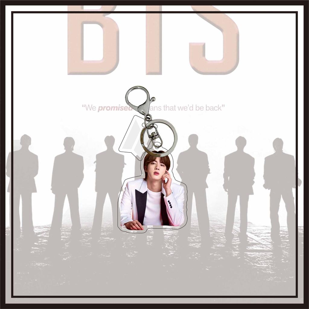 Акриловый брелок BTS в белом костюме, Фото-брелок Bangtan Boys, Шарм для сумки и коллекционный предмет для фанатов K-pop ARMY(Джин / РМ / Шуга / Чимин / Ви / Джей-Хоуп / Чонгук)