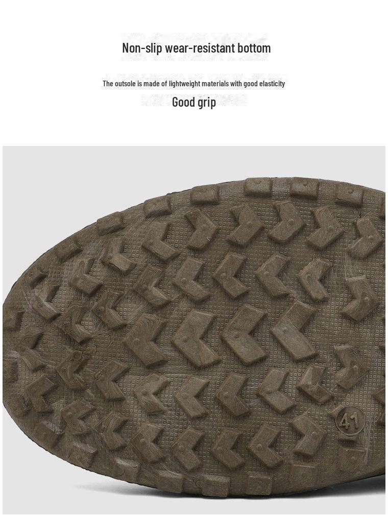Мужские водонепроницаемые рабочие туфли в стиле ретро без застежек — нескользящие, износостойкие, с низким верхом для осени и зимы