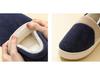 Large Men's Non-Slip Winter Indoor Home Shoes with Heels - Warm Cotton Slippers