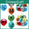 Inch Minecraft Pixel Birthday Latex Balloon Party Decoration For Kids Fun Celebration**