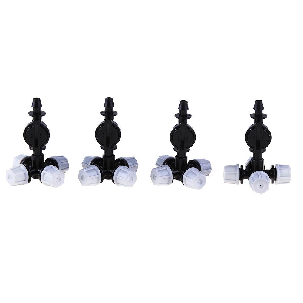 20pcs Cross Fog Sprayers Four Outlets Atomizing Misting Sprayer Easy Installation for Outdoor Misting Cooling System