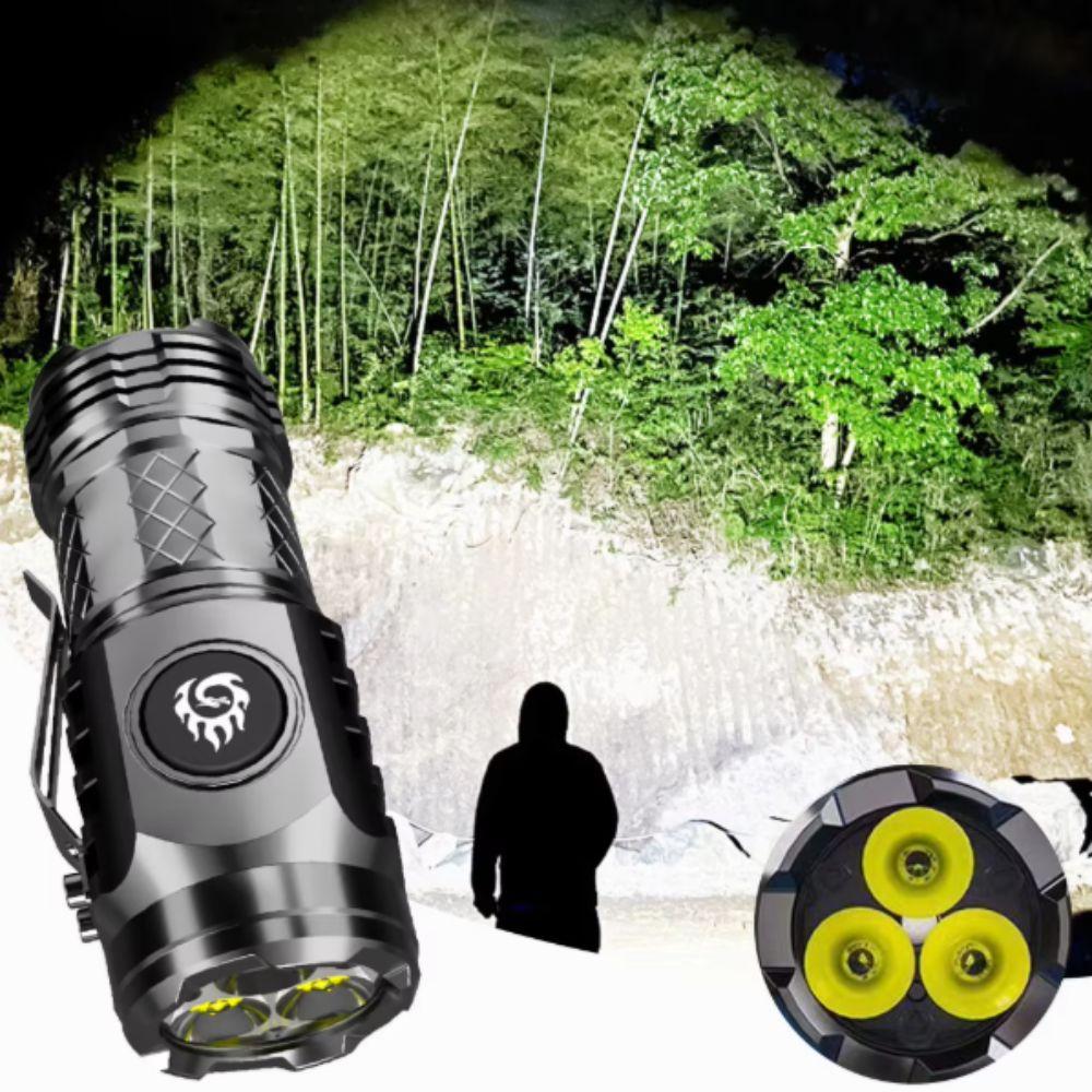 Adjustable Brightness LED Flashlight Super Bright Rechargeable Flashlight Hiking