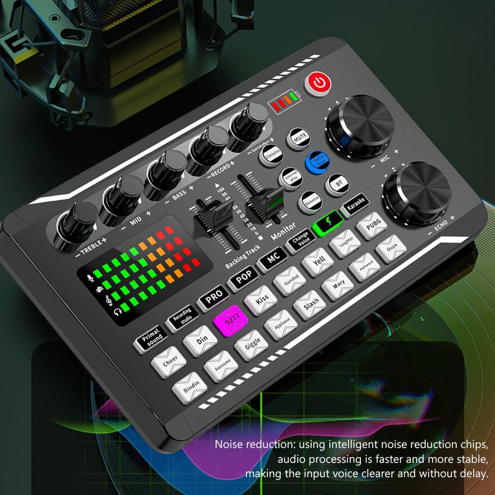 Комплект подвесного микрофона Профессиональная звуковая карта, набор кронштейнов для микрофона и микрофона F998 Live