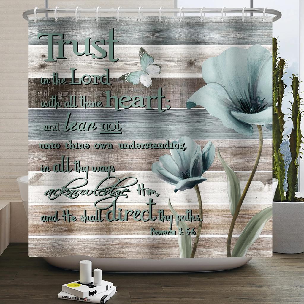 Деревенская занавеска для душа с подсолнухами и ромашками, бабочки, цветочный винтажный кантри фермерский дом, цветок, деревянная доска, водонепроницаемая занавеска для ванной