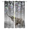 Милые животные Слоны Пузырьковые затемняющие шторы для гостиной Шторы на окна для спальни Шторы для кухни Шторы Шторы Жалюзи