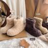 5 внутреннее увеличение высоты теплая обувь из овечьей шерсти для снега 2025 зима новые бархатные хлопковые туфли Birkenstock пушистая обувь короткие ботинки женские