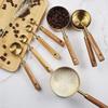 Wooden Handle Measuring Cups Spoons Gold Coffee Measuring Spoon New Baking Tools