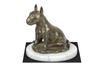 Bull Terrier, Bully III - Dog Figurine, Statue On White Marble, Trophy for Dog Show Exhibition