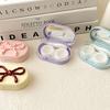 Candy Color Contact Lenses Box Cute Bow Contact Lens Case With Tweezer Remover Tool Stick Set For Travel Kit Holder