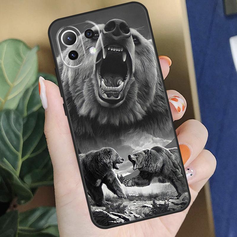 Милый чехол с гризли для Xiaomi 15T 14T 13T Pro 14 15 Ultra 17 Pro Max POCO X7 F8 Pro X5 X6 F5 F6 F7 Чехол