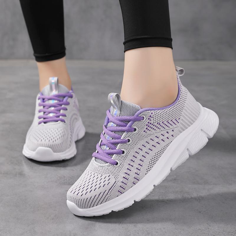 Spring and Autumn Women's Breathable EVA Ultra -light Stuffed Outdoor Running Shoes