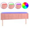 VidaXL LED Headboard Bedroom Furniture Double Bed Accessory Head of Bed Frame Interior Pink 3123307