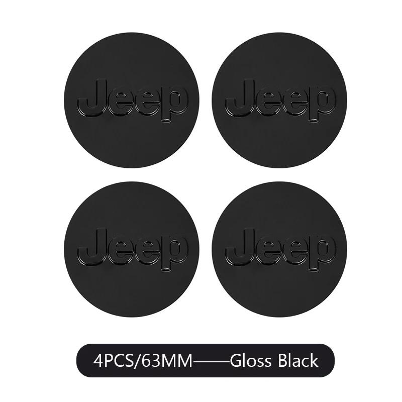 CXVSUD1 4PCS ABS Electroplated Car Wheel Center Hub Caps for Jeep Renegade Wrangler JK Grand Cherokee Compass Patriot Auto Accessories