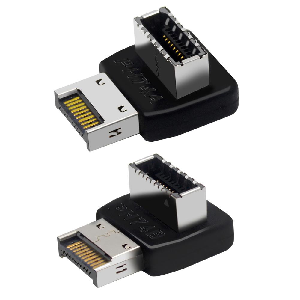 USB 3.1 Type E 90-градусный конвертер переднего USB-адаптера C-образного разъема, вертикальный конвертер типа E-разъема для материнской платы компьютера