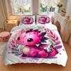 3pcs Mini Dragon Quilt Cover Set (1 Quilt Cover + 2 Pillowcases Without Pillow Core), High-Definition Printing for Home and Dormitory.H065