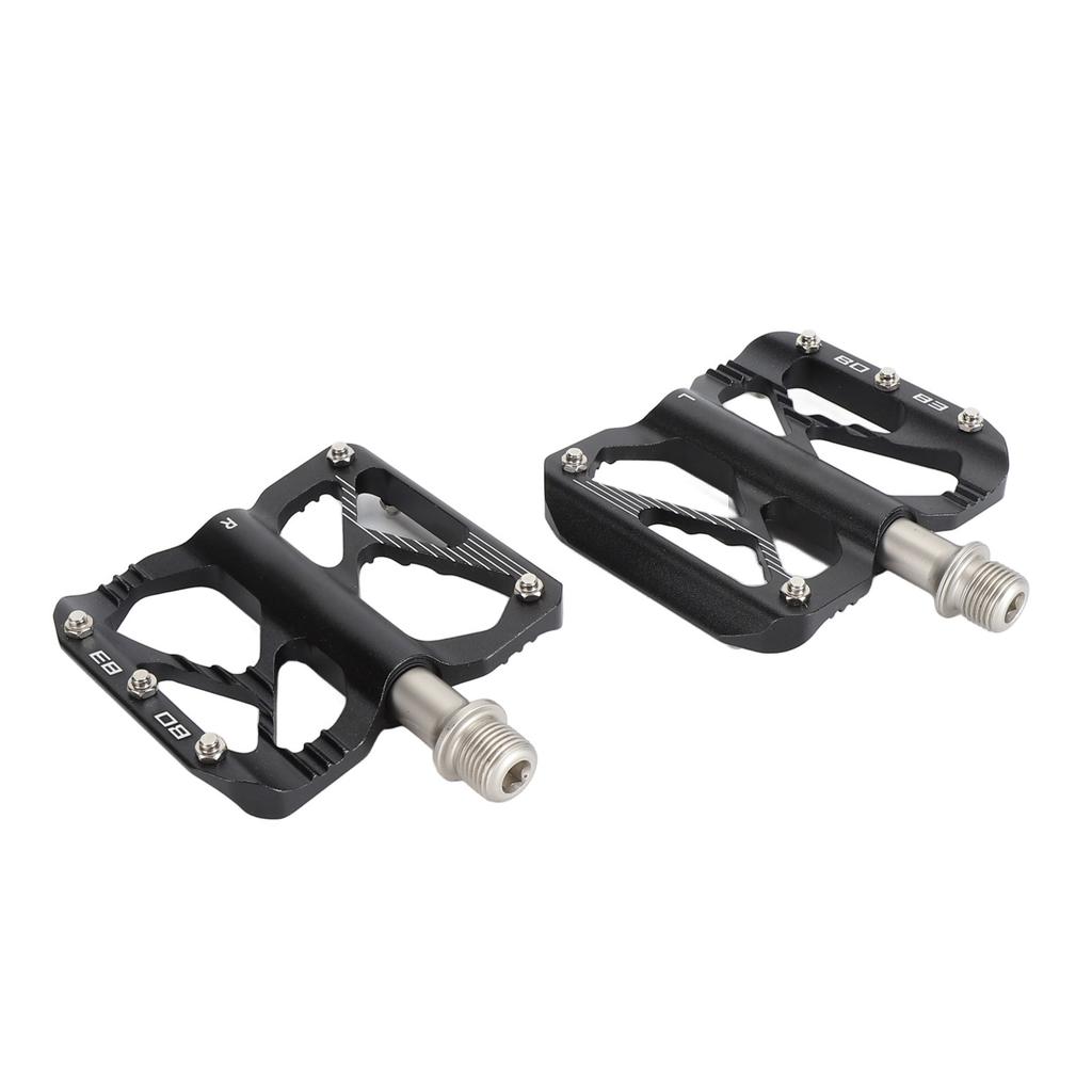 Aluminum Alloy Bicycle Pedals CNC Machined 3 Bearings Flat Bike Pedals with Removable Anti Skid