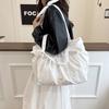 Women's Bag New Fashion Pleated Armpit Bag Shoulder Bag Solid Color Large Capacity Design Sense High Quality Bag