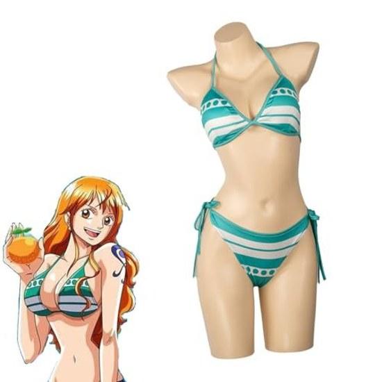 OTVToCos One Piece Нами Бикини Косплей Костюм Треугольник 2-Piece Набор Поддержка Купальник Соревновательный Весна Пляж Популярный Аниме Персонаж Культурный Школа