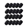 Microphone Sponge Covers, Pack of 20, 34mm X 24mm, Inner Diameter 11mm, Anti-Noise Microphone Wind Shield, Black