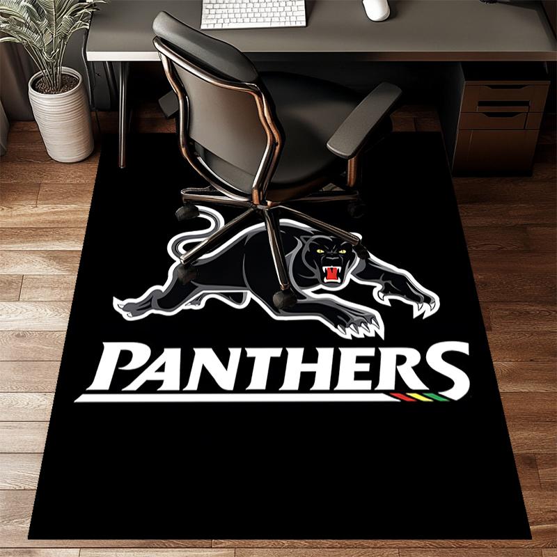 panthers Polyester Carpet, Soft Indoor Mat for Office Chair, Living Room, Computer Desk - Decorative Home Office Rug Design