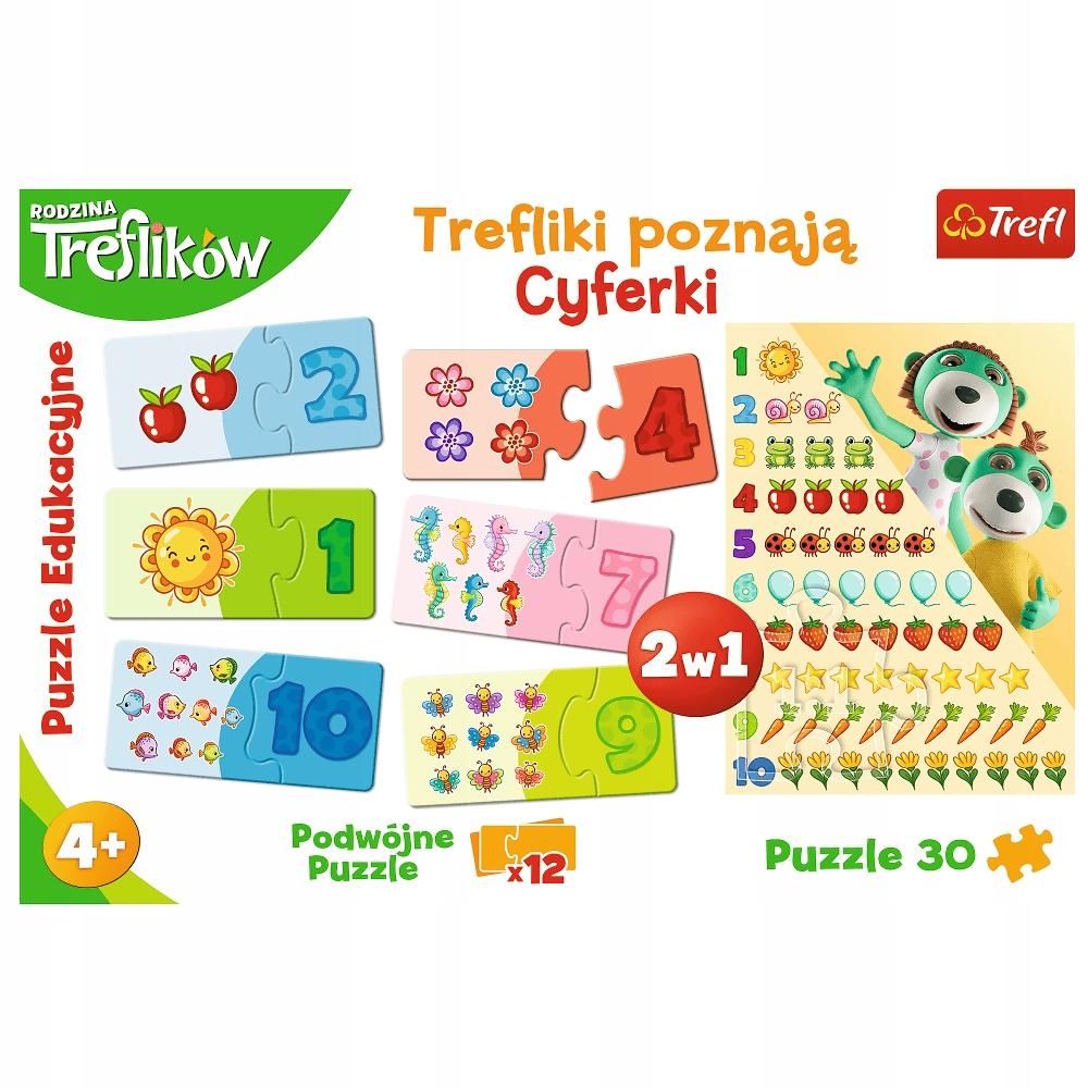Puzzle Set X 2 Trefliki Numbers + 100 Pieces Trefliki