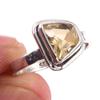 Natural Citrine Gemstone Handmade 925 Solid Sterling Silver Ring Size 6 W8o97