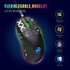 HXSJ Keyboard and Mouse Combo Wired K68 RGB Streamer Mini Gaming Keyboard Membrane Keyboard and