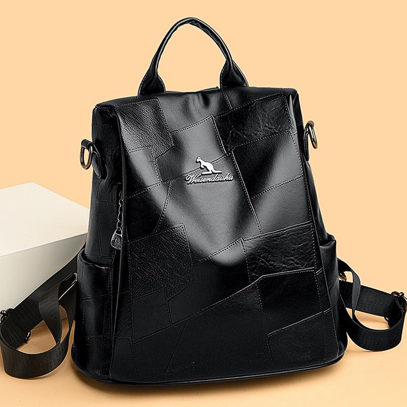 Женский рюкзак большой емкости, мягкая кожаная сумка через плечо, школьный рюкзак для школьников, дорожный рюкзак