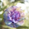 10 Inch Hanging Wind Spinner with Lotus Design 360 Rotating Hook Outdoor Garden Balcony Lawn Decor Gift for Christmas Thanksgiving