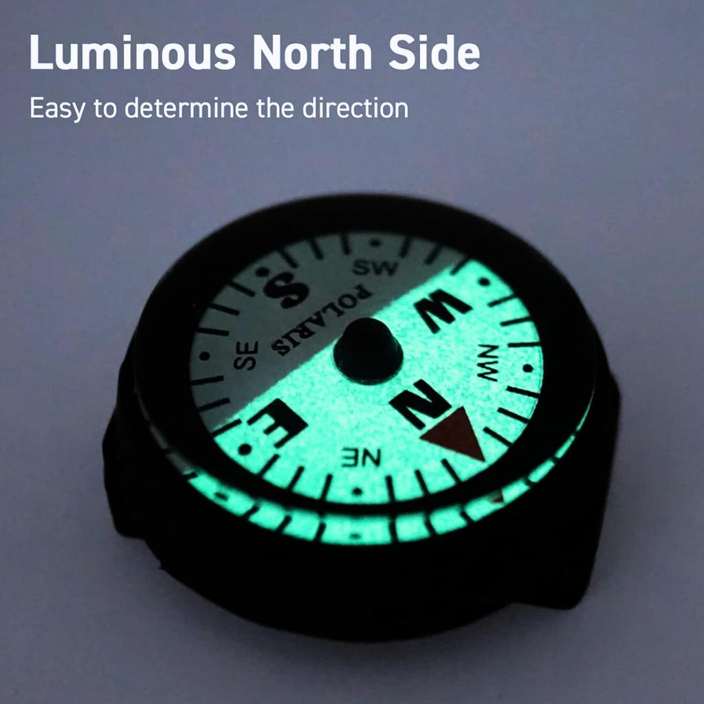 POLARIS Micro Compass for Watch Straps, Direction Magnet, Waterproof 60m,