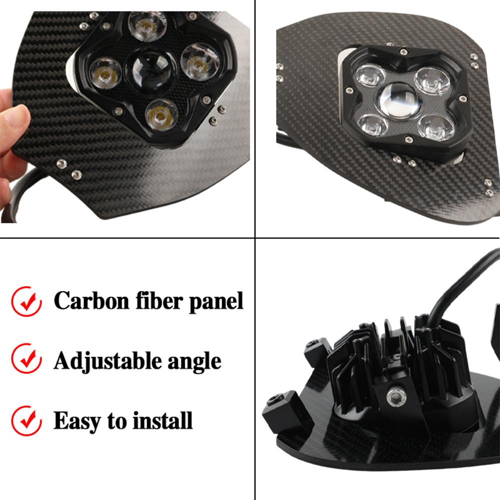 For KTM EXC 450 300 250 150 EXCF 350 XCW 300 XCF-W 2017 - 2023 Motorcycle Accessories LED Carbon Fiber Lamp Headlight Head Light