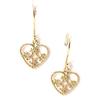 Les Trésors De Lily [K3814] - Gold Plated 'Love' Earrings - 13x30 Mm