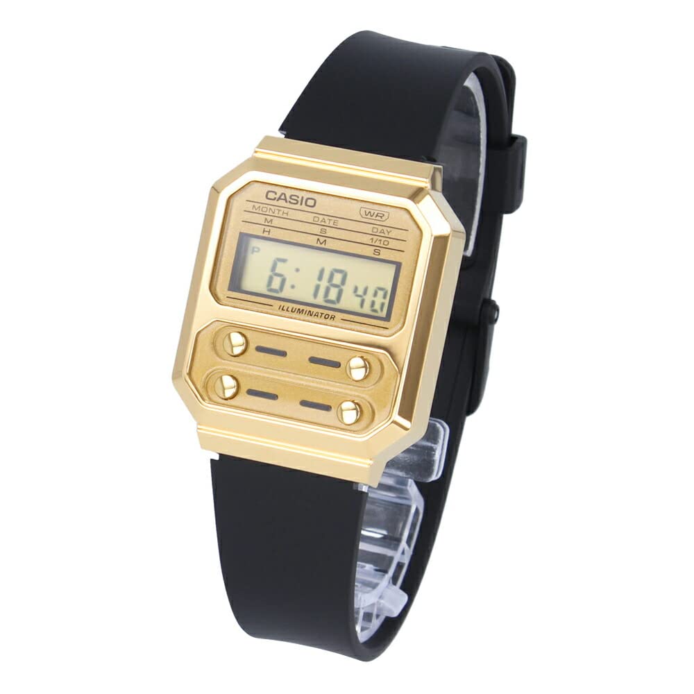 Casio Casio Standard Cheap Casio Watch, Unisex, Men's and Women's, Gold and Black, A100WEFG-9A [Parallel Import]