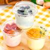 10Pcs 10Oz Disposable Mousse Cups Cake With Lid Clear Plastic Boxes Ice-Cream Dessert Picnic Pudding Jelly Dessert Yogurt Cups