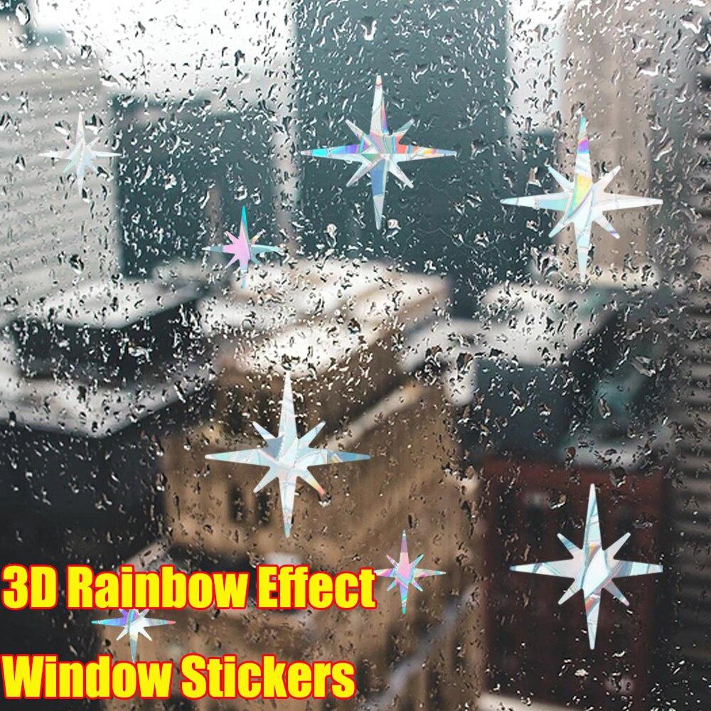 Преломляющее зеркало, эффект радуги, призмы, наклейки на окна, домашняя спальня, статическое электричество, наклейки на стекло из ПВХ, наклейки на стену