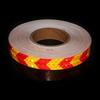 25mmx50m/Roll Arrow Reflective Tape Sticker Yellow-Red Car-Styling Self Adhesive Warning Waterproof Strip For Bicycle Motorcycle