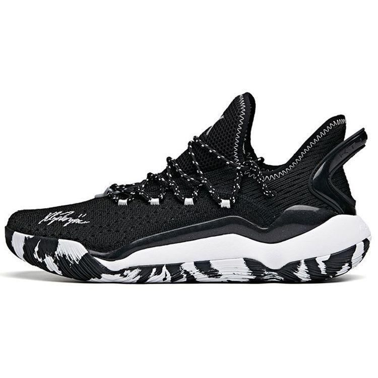 Anta Light Cavalry 5 Versatile Shock Absorbing Non-Slip Durable Low-Top Basketball Shoes Men Sneaker Black White 112021608-5