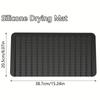 Silicone Dish Drying Mat for Kitchen Counter No-Spill Worktop Saver Drip-Free Non-Slip Slope Drain Mat Heat-insulating Pot Pads