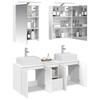 5 Piece Bathroom Cabinet Set White Wood Based Material