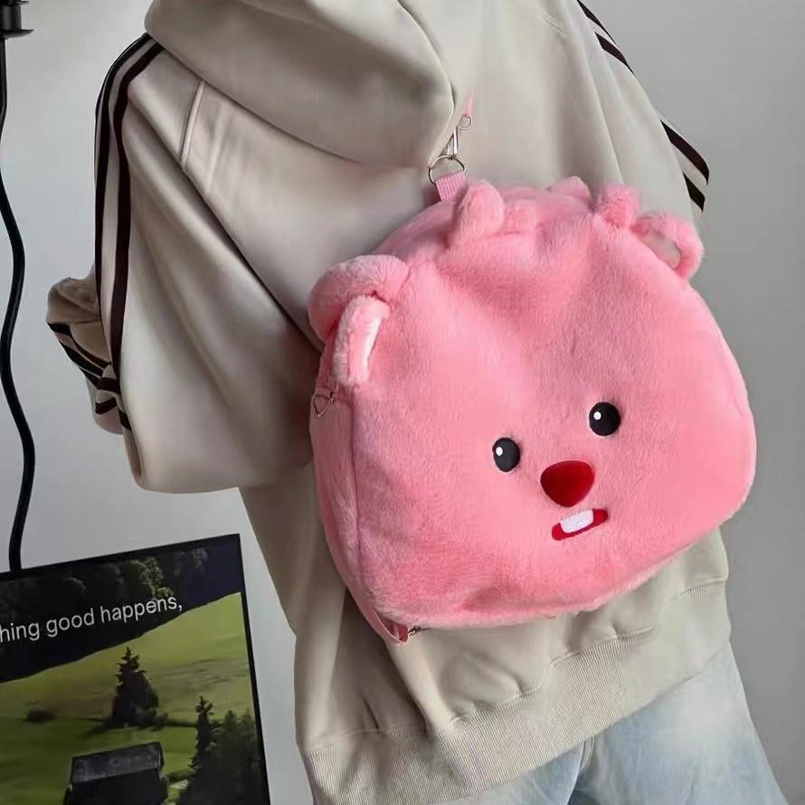 Themed Backpack Loopy Anime Peripheral Handbag Plush Toy Cute Doll Cartoon