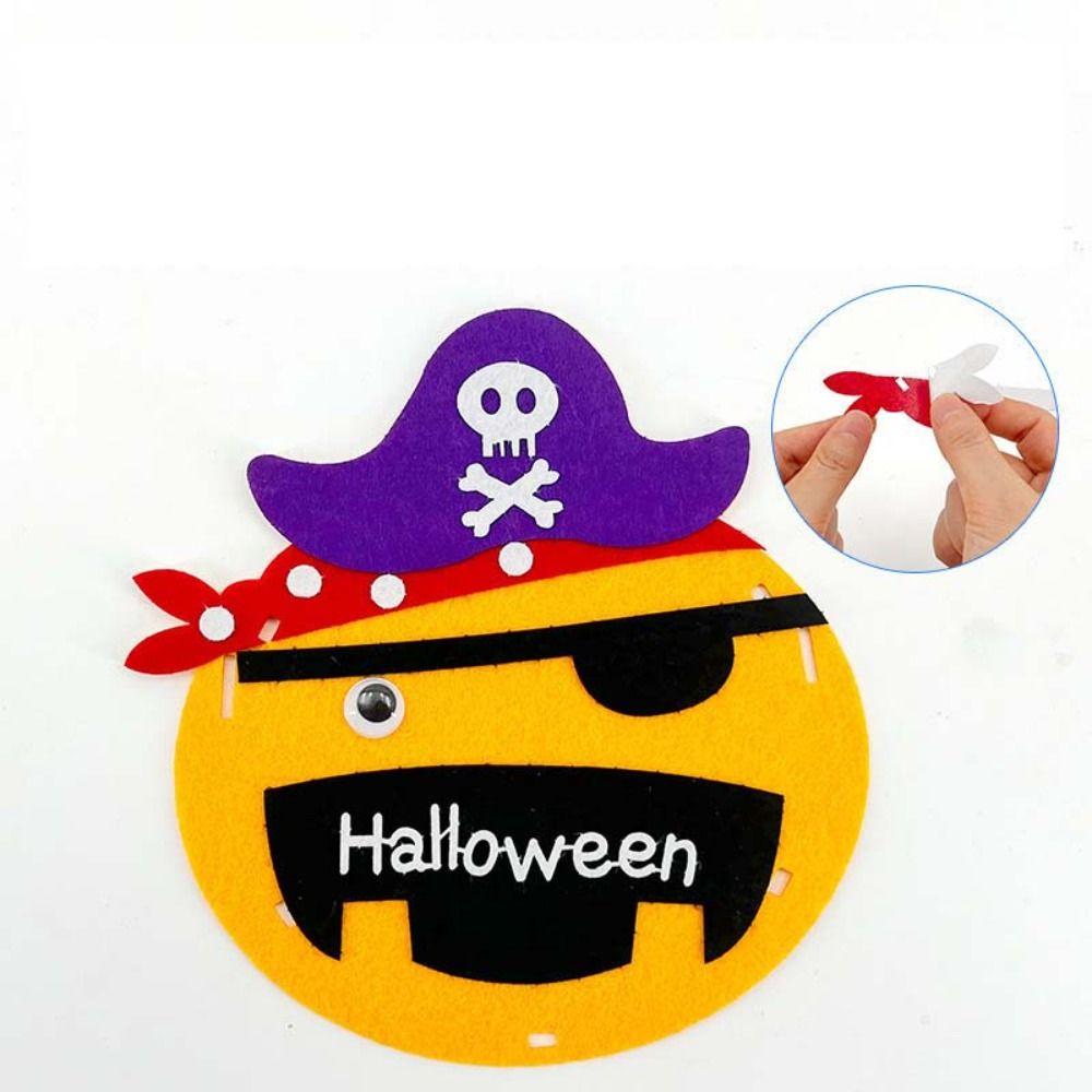 Ghost Bat DIY Trick or Treat Bag Non-woven Fabric Pumpkin Handbag DIY Halloween Candy Bag  Toddlers