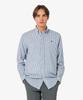 Мужская полосатая рубашка LACOSTE из смесовой льняной ткани Ch838E-56G 166